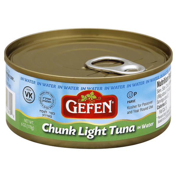 slide 1 of 1, Gefen Chunk Light Tuna In Water, 6 oz