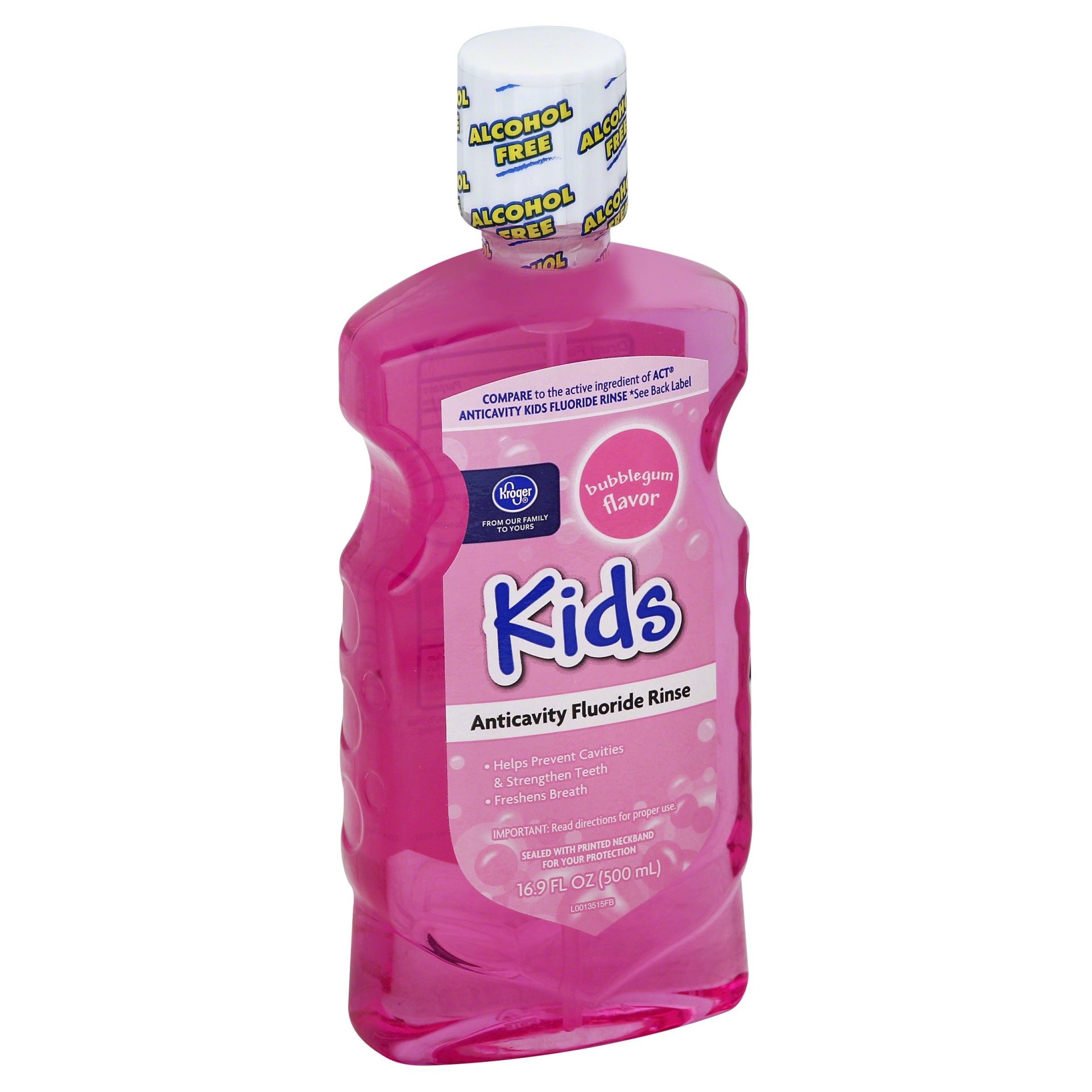 slide 1 of 1, Kroger Kids Bubble Gum Fluoride Rinse, 500 ml