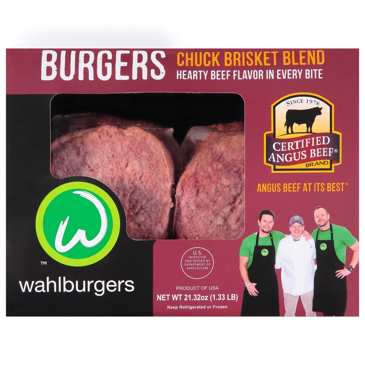 slide 1 of 9, Wahlburgers Certified Angus Beef Chuck Brisket Blend, 1.33 lb