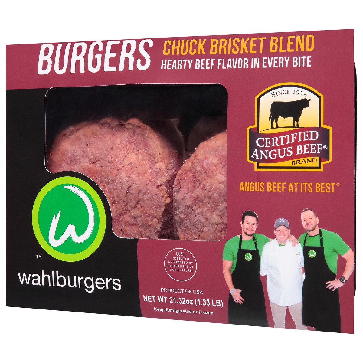slide 3 of 9, Wahlburgers Certified Angus Beef Chuck Brisket Blend, 1.33 lb