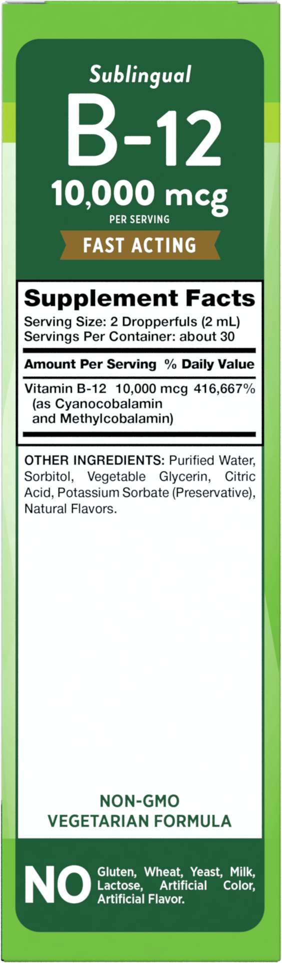 slide 4 of 4, Nature's Truth Sublingual Vitamin B-12 10,000 mcg Liquid, 2 fl oz