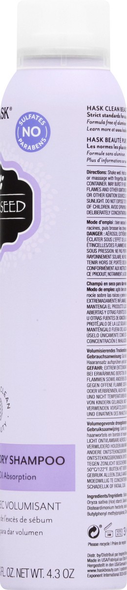 slide 5 of 9, Hask Chia Seed Volumizing Dry Shampoo 4.3 oz, 6.3 fl oz