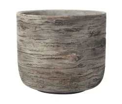 The Joy Of Gardening Rustic Wood Cylinder Planter - Natural