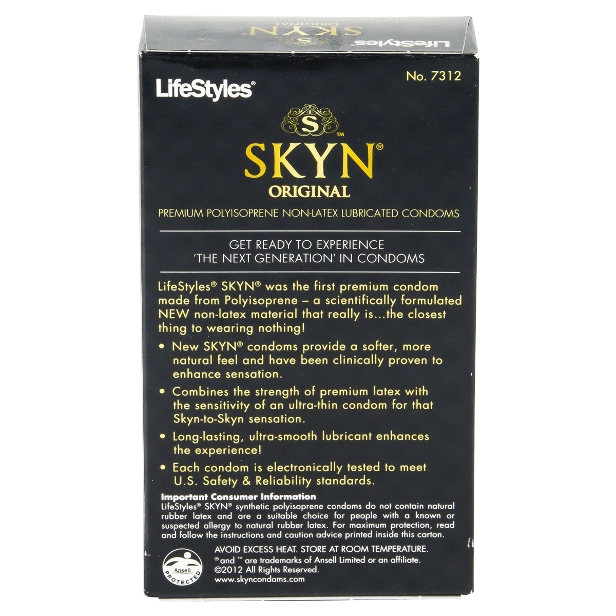 slide 2 of 7, LifeStyles Skyn Original Condoms, 12 ct