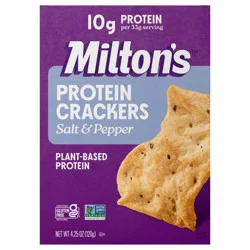 Milton's Protein Crackers - Salt & Pepper, 4.25 oz