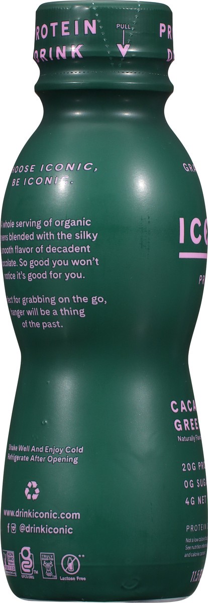 slide 7 of 9, ICONIC Cacao + Greens Protein Drink 11.5 fl oz Bottle, 11.5 fl oz