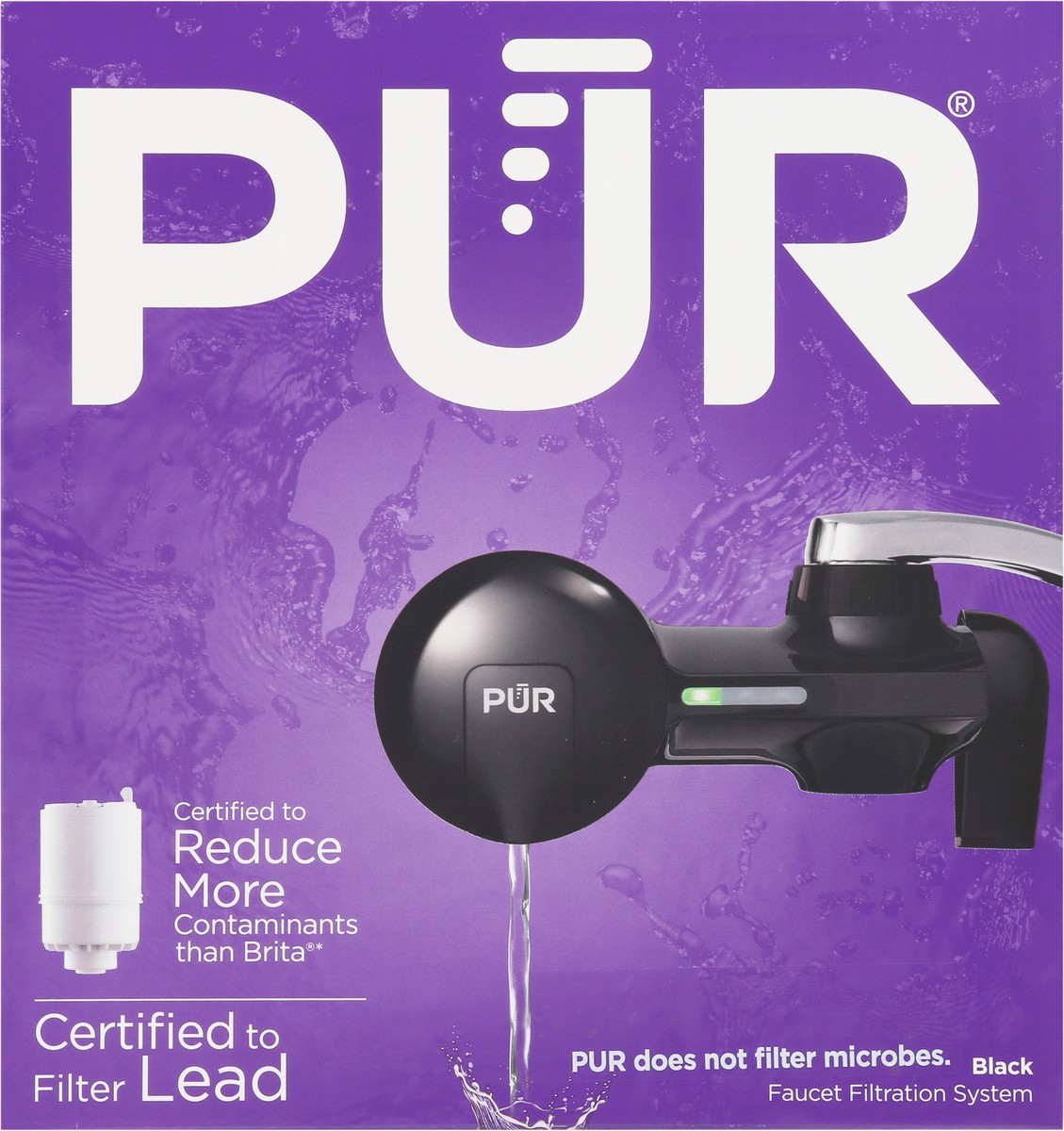 slide 1 of 11, PUR Black Faucet Filtration System 1 ea, 1 ct