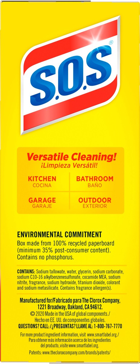 slide 8 of 13, S.O.S. Steel Wool Soap Pads, 10 ct