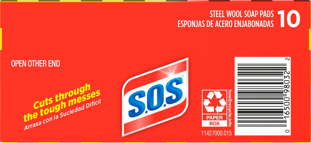slide 11 of 13, S.O.S. Steel Wool Soap Pads, 10 ct