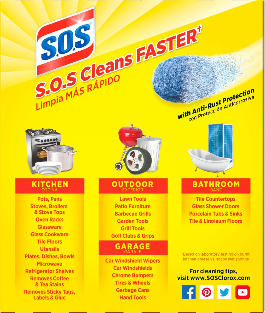 slide 5 of 13, S.O.S. Steel Wool Soap Pads, 10 ct