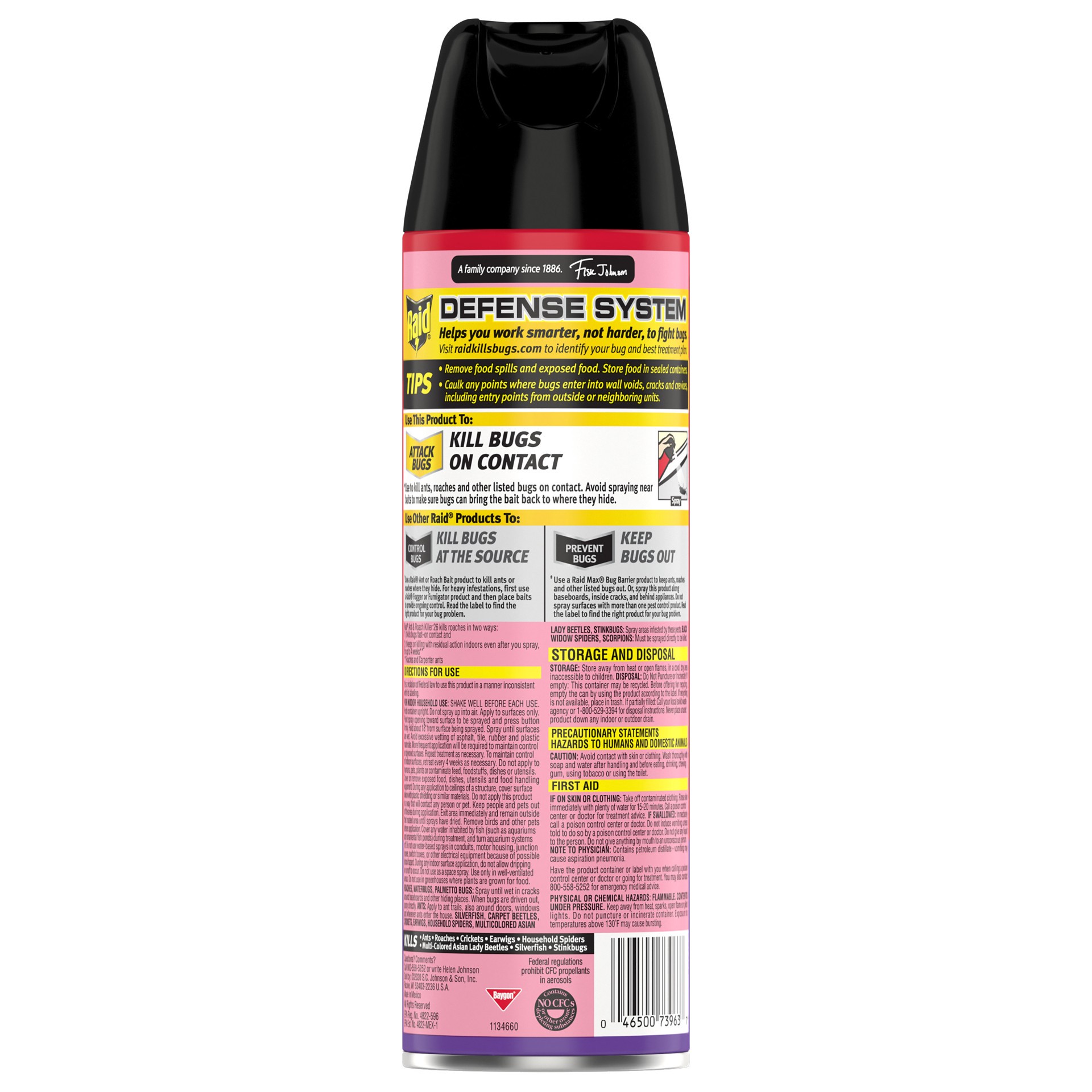 slide 5 of 5, Raid Ant & Roach Killer, Indoor Insecticide, Residual Killing Power, Lavender Scent, 17.5 oz, 17.50 oz