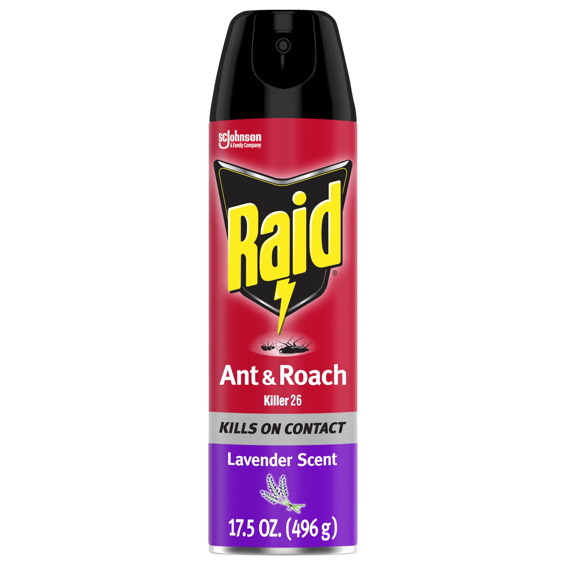 slide 3 of 5, Raid Ant & Roach Killer, Indoor Insecticide, Residual Killing Power, Lavender Scent, 17.5 oz, 17.50 oz