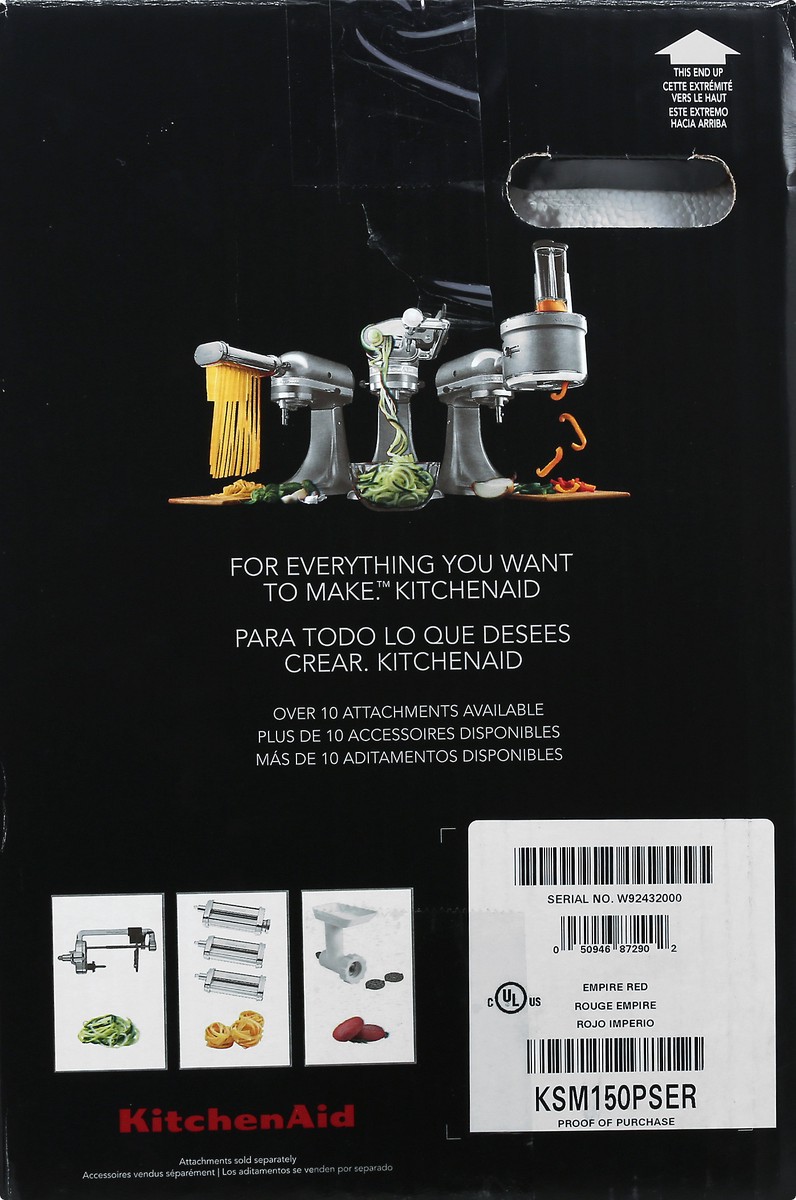 slide 9 of 9, KitchenAid Empire Red 5-Quart Tilt-Head Stand Mixer 1 ea, 1 ct