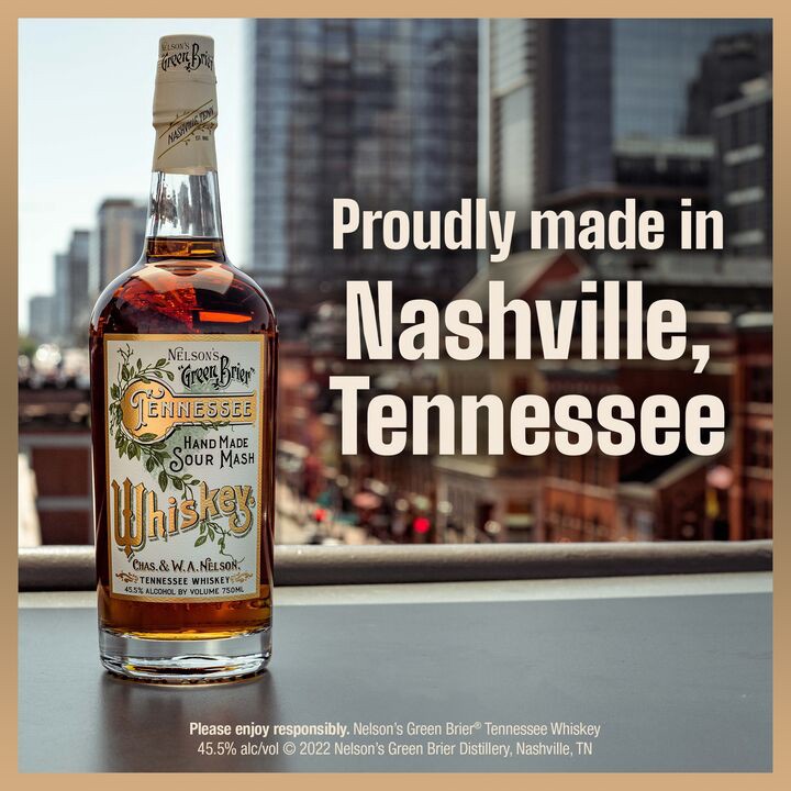 slide 2 of 5, Nelson's Green Brier Tennessee Whiskey Hand Made Sour Mash Whiskey, 750 mL Bottle, 91 Proof, 25.36 fl oz