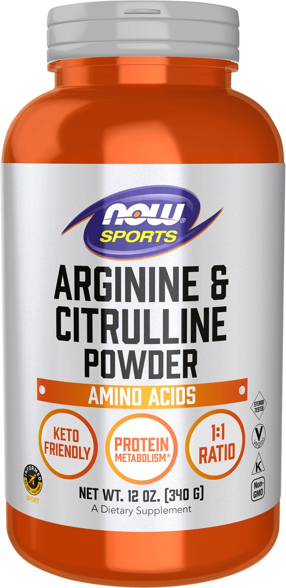 slide 6 of 8, NOW Sports Arginine & Citrulline Powder - 12 oz., 12 oz