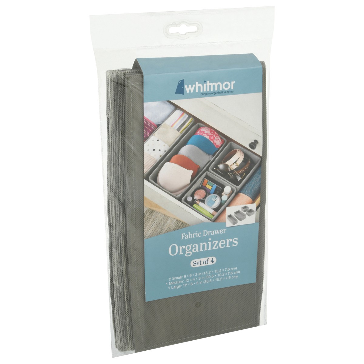 slide 6 of 9, Whitmor Fabric Drawer Organizers 4 ea, 4 ct