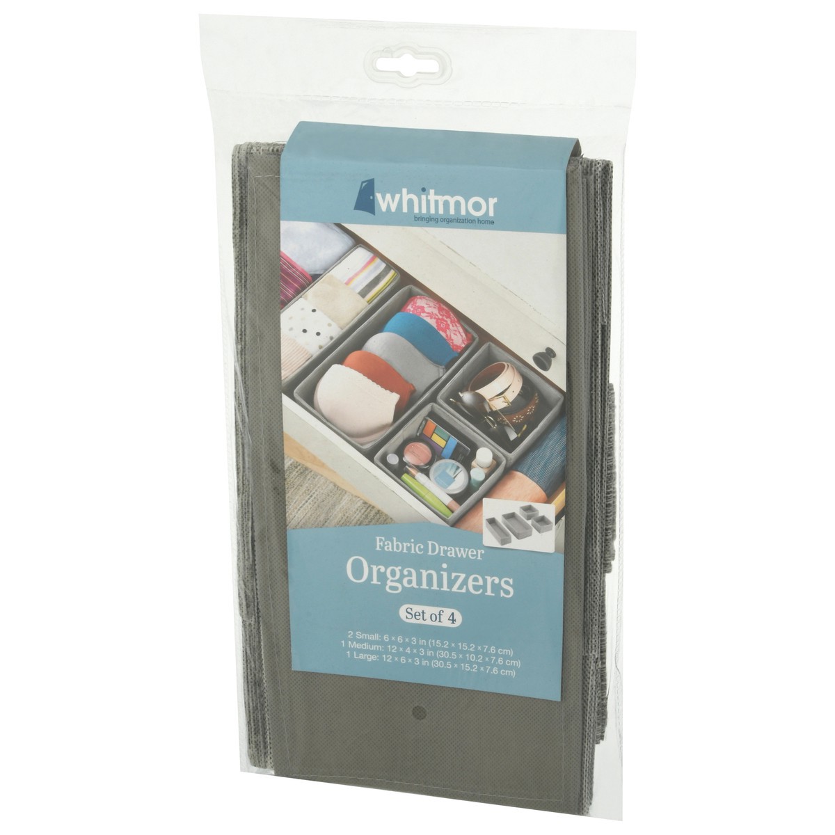 slide 9 of 9, Whitmor Fabric Drawer Organizers 4 ea, 4 ct