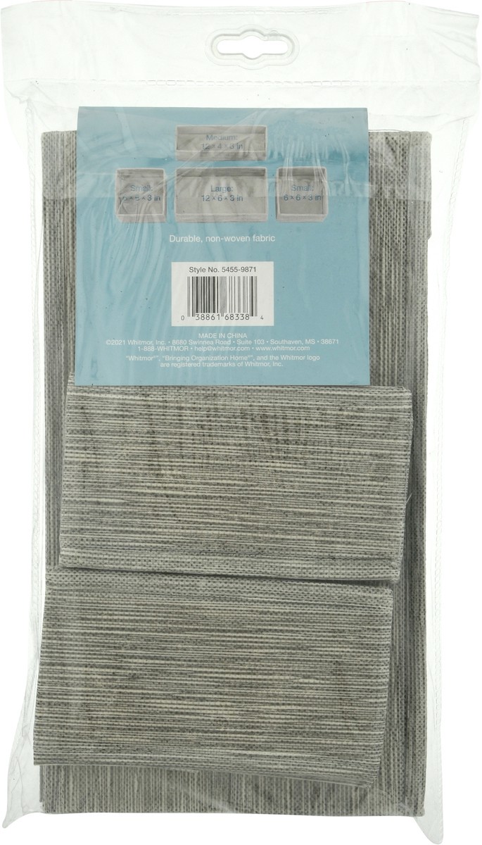 slide 5 of 9, Whitmor Fabric Drawer Organizers 4 ea, 4 ct