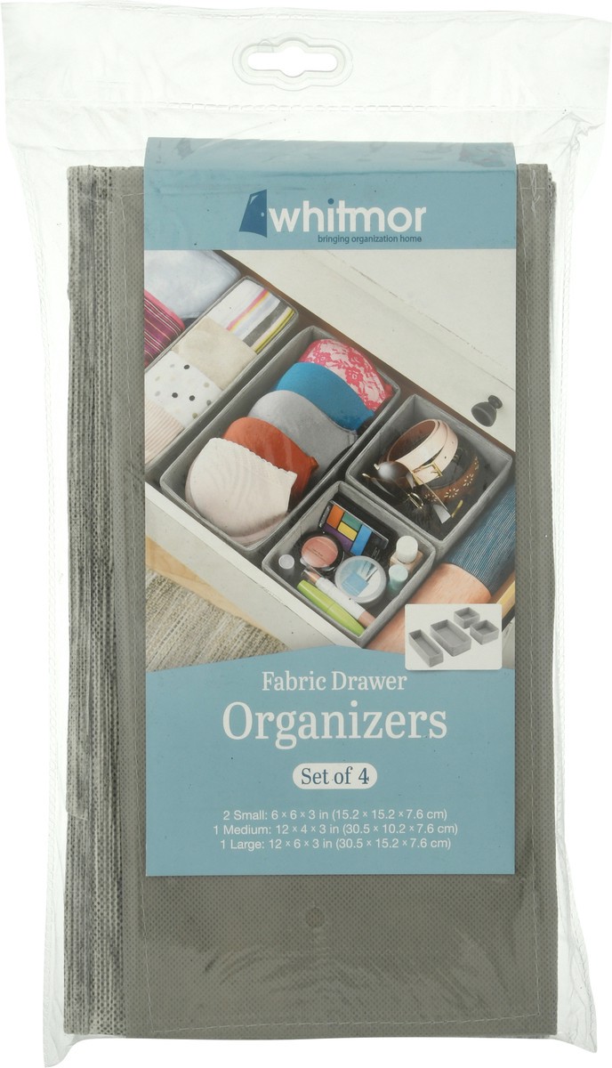 slide 2 of 9, Whitmor Fabric Drawer Organizers 4 ea, 4 ct