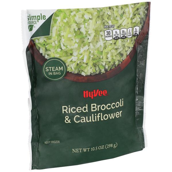slide 1 of 1, Hy-vee Riced Broccoli & Cauliflower, 10.5 oz
