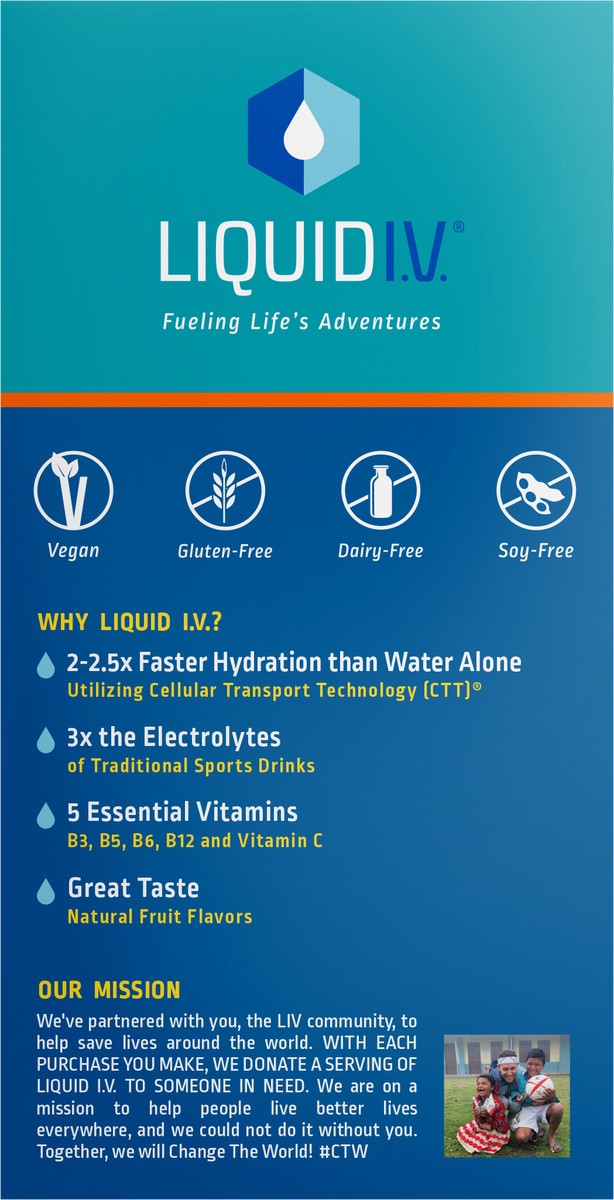 slide 3 of 7, Liquid I.V. Hydration Multiplier Electrolyte Powder Packet Drink Mix, Tropical Punch- 8.4 oz, 8.4 oz