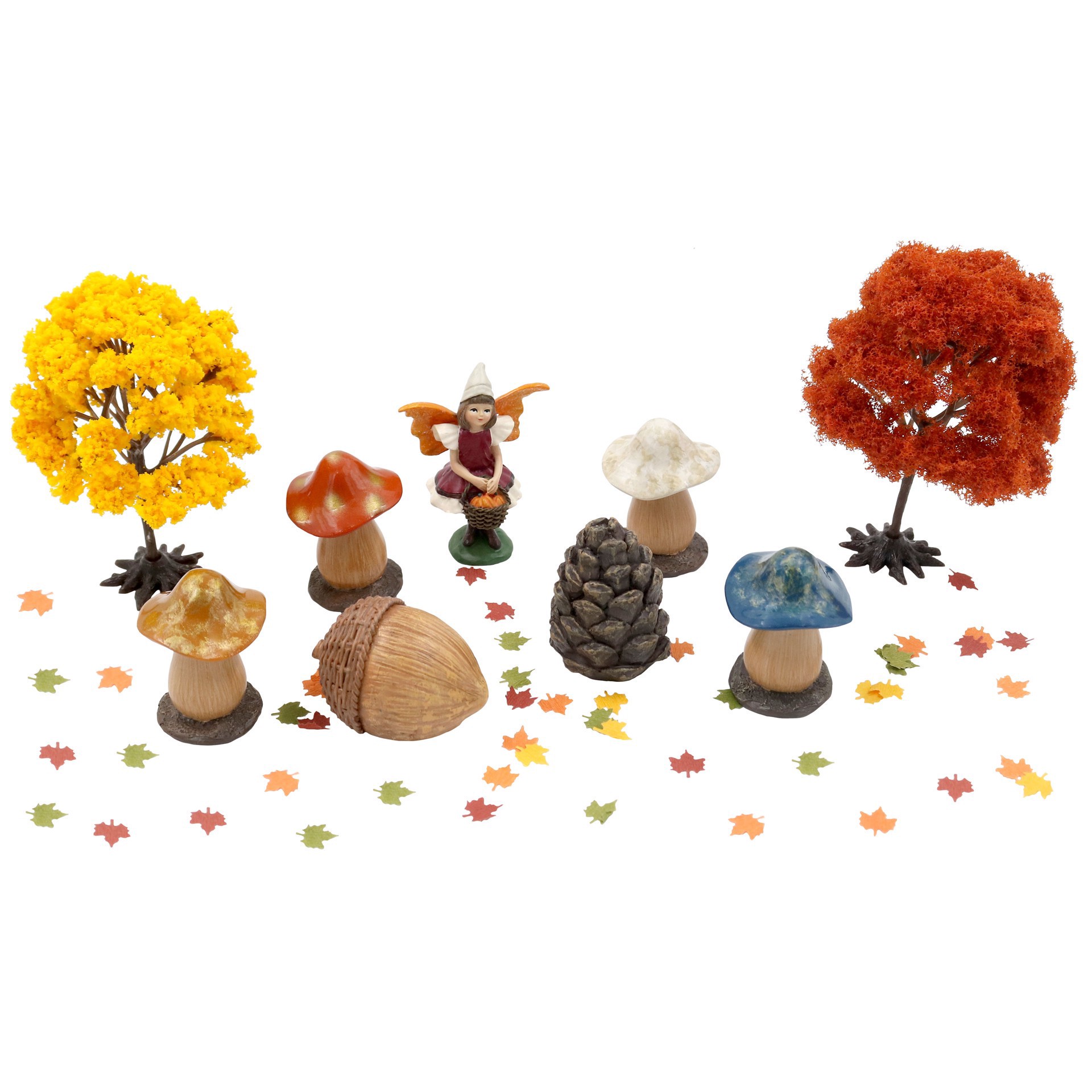 slide 7 of 7, Mini Leaves & Rake Set By Ashland, 1.8 in x 0.4 in x 2.3 in