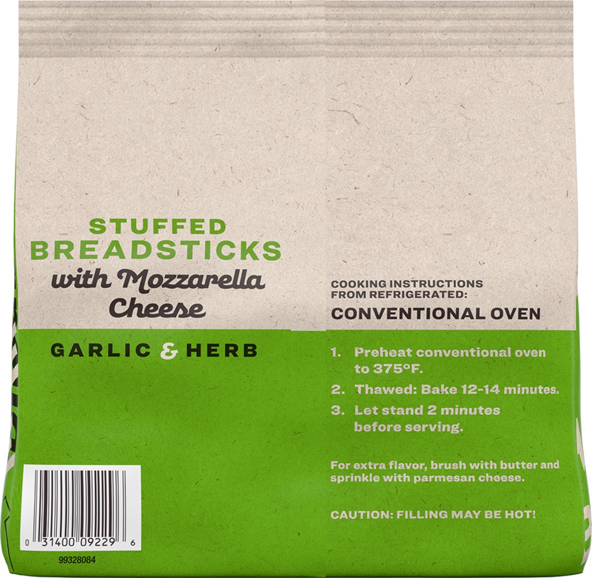 slide 7 of 8, Tyson Unbranded Stuffed Breadsticks with Mozzarella, Garlic & Herb, 14.5 oz