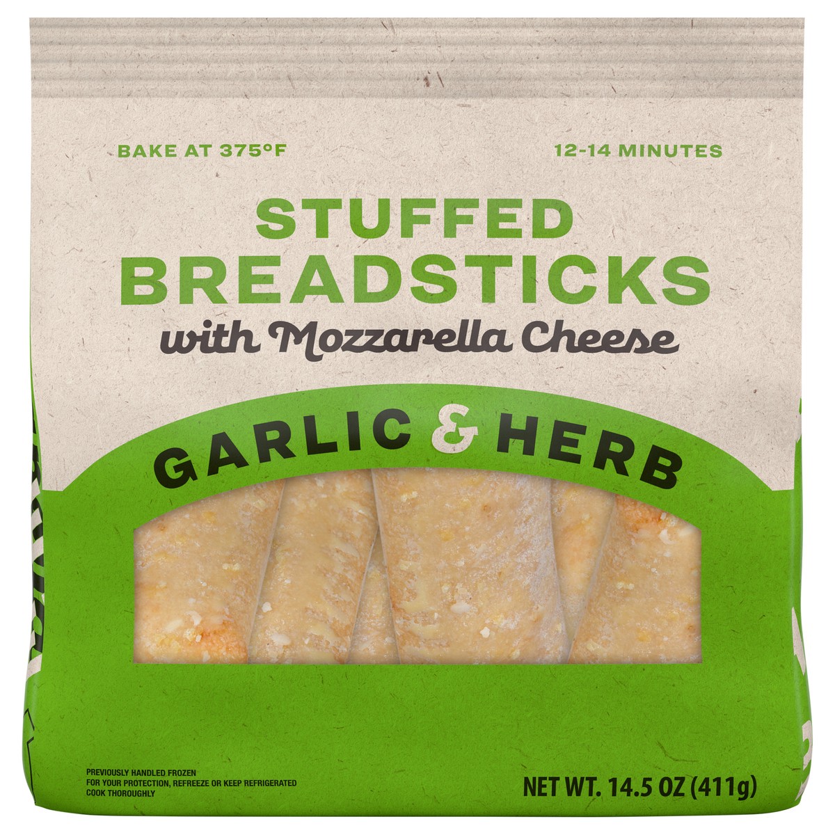 slide 3 of 8, Tyson Unbranded Stuffed Breadsticks with Mozzarella, Garlic & Herb, 14.5 oz