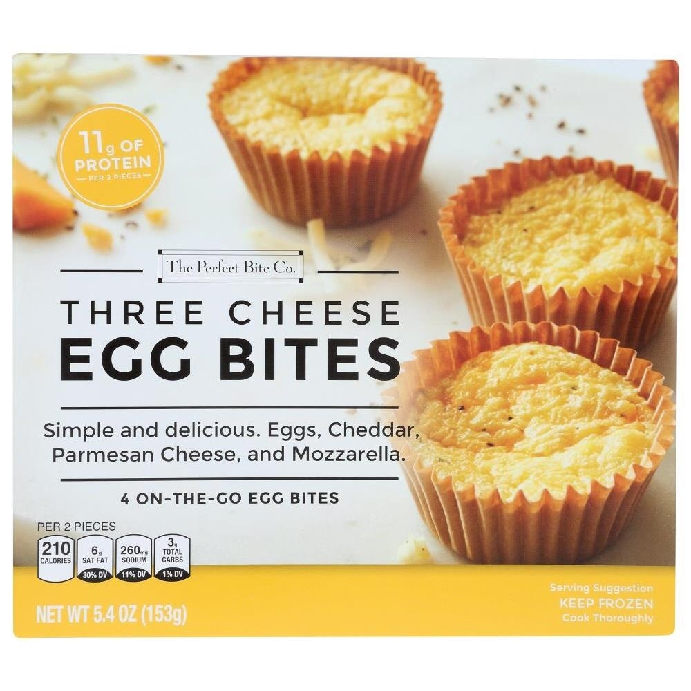 slide 1 of 1, The Perfect Bite Co. Three Cheese Egg Bites, 5.4 oz