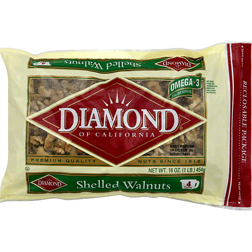 slide 2 of 2, Diamond Shelled Walnuts, 16 oz