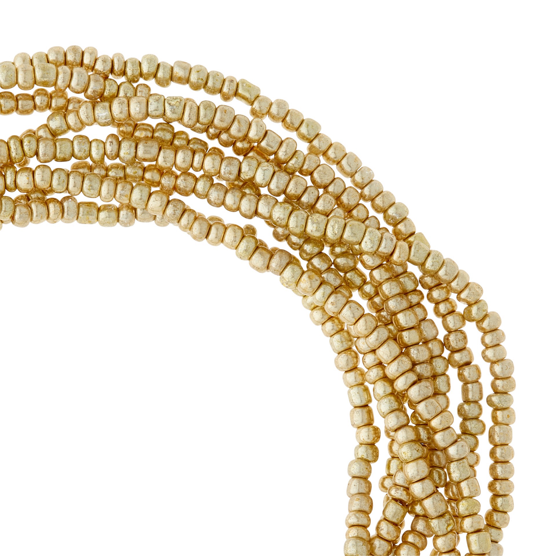 slide 2 of 3, Light Gold Glass Seed Beads, 6/0 By Bead Landing, 6/0