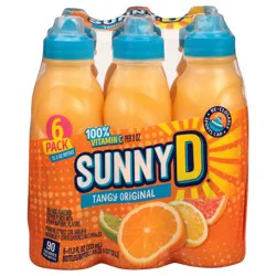 SunnyD Tangy Original Orange Juice Drink, 6 Count, 11.3 fl oz Bottles