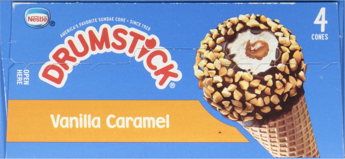 slide 2 of 14, Drumstick Vanilla Caramel Frozen Dairy Dessert Cones 4 ea, 4 ct