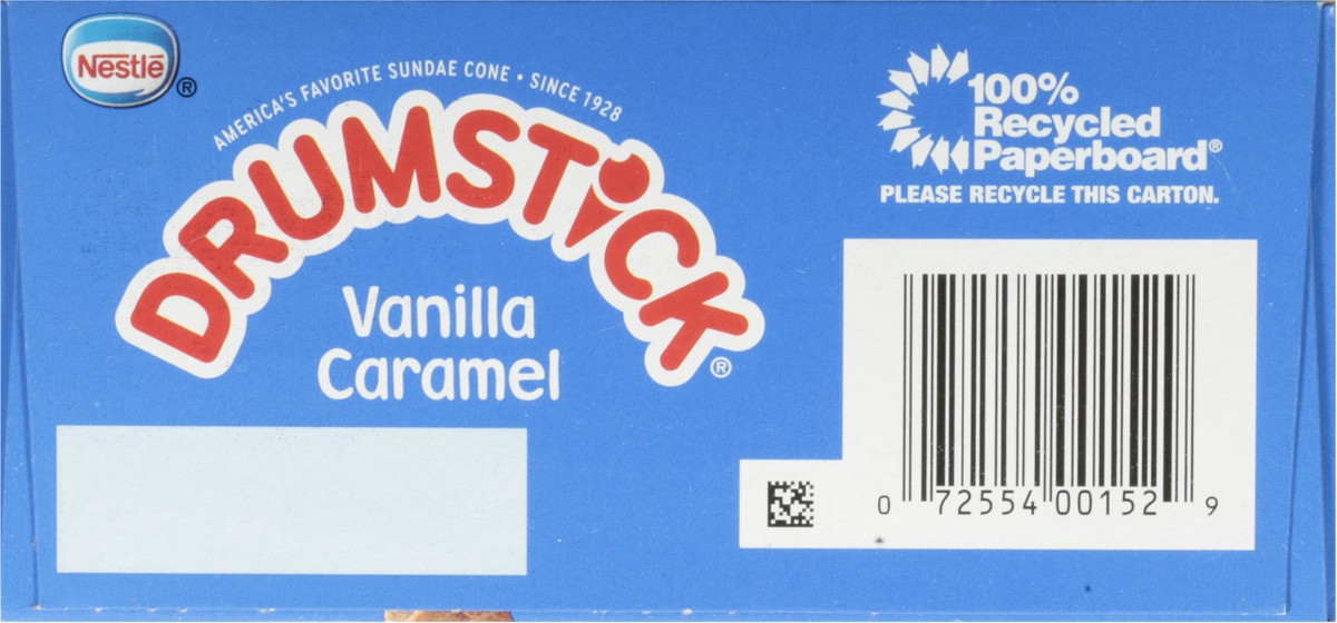 slide 8 of 14, Drumstick Vanilla Caramel Frozen Dairy Dessert Cones 4 ea, 4 ct