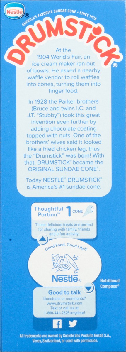 slide 4 of 14, Drumstick Vanilla Caramel Frozen Dairy Dessert Cones 4 ea, 4 ct