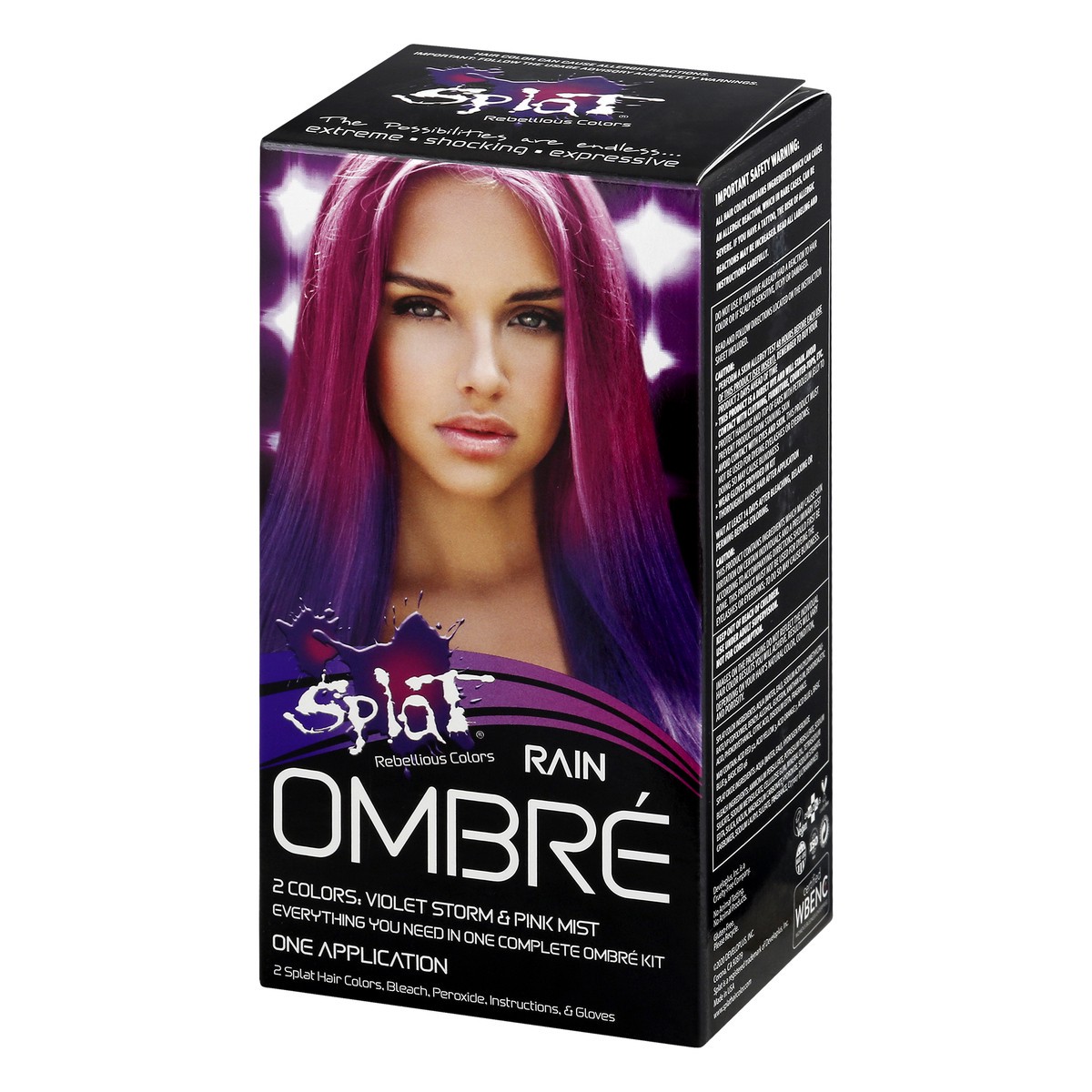 slide 2 of 9, Splat Rain Ombre Hair Color 1 ea, 1 ct