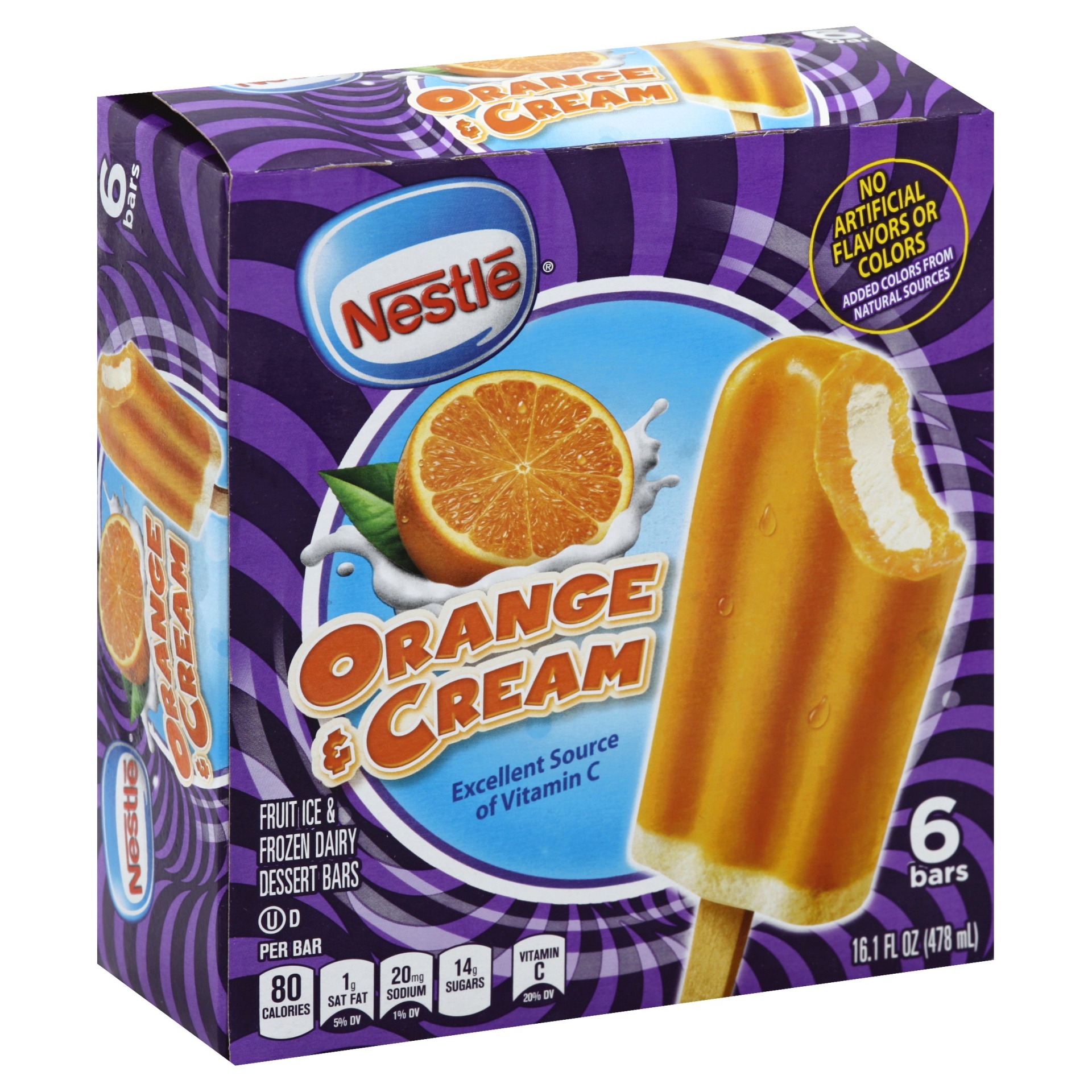 slide 1 of 6, Nestlé Orange & Cream Bar, 6 ct