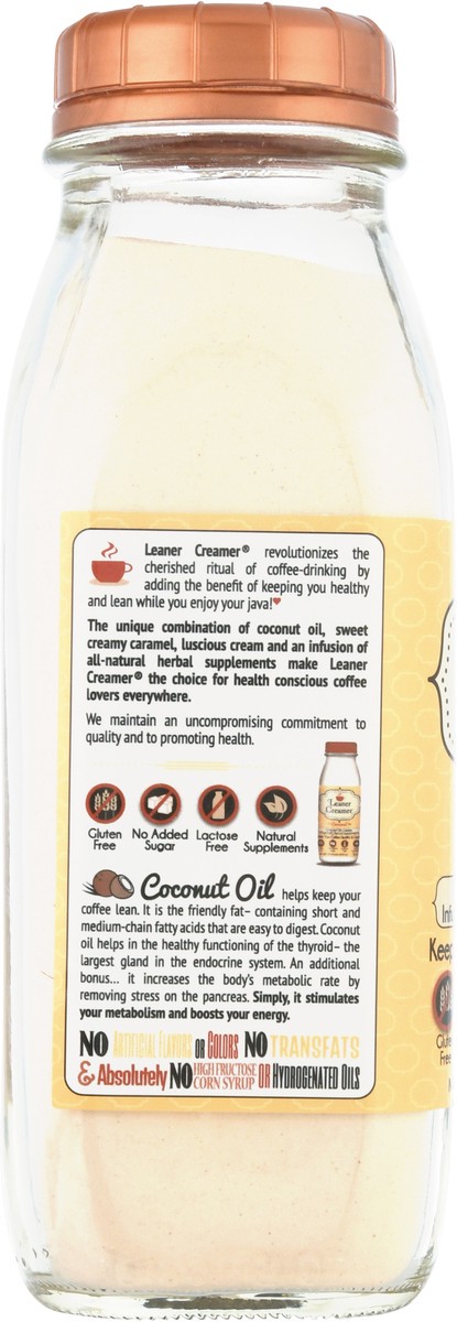 slide 7 of 9, Leaner Creamer Caramel Coconut Oil Creamer 280 gr, 9.86 oz