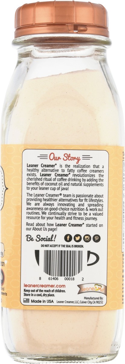 slide 8 of 9, Leaner Creamer Caramel Coconut Oil Creamer 280 gr, 9.86 oz