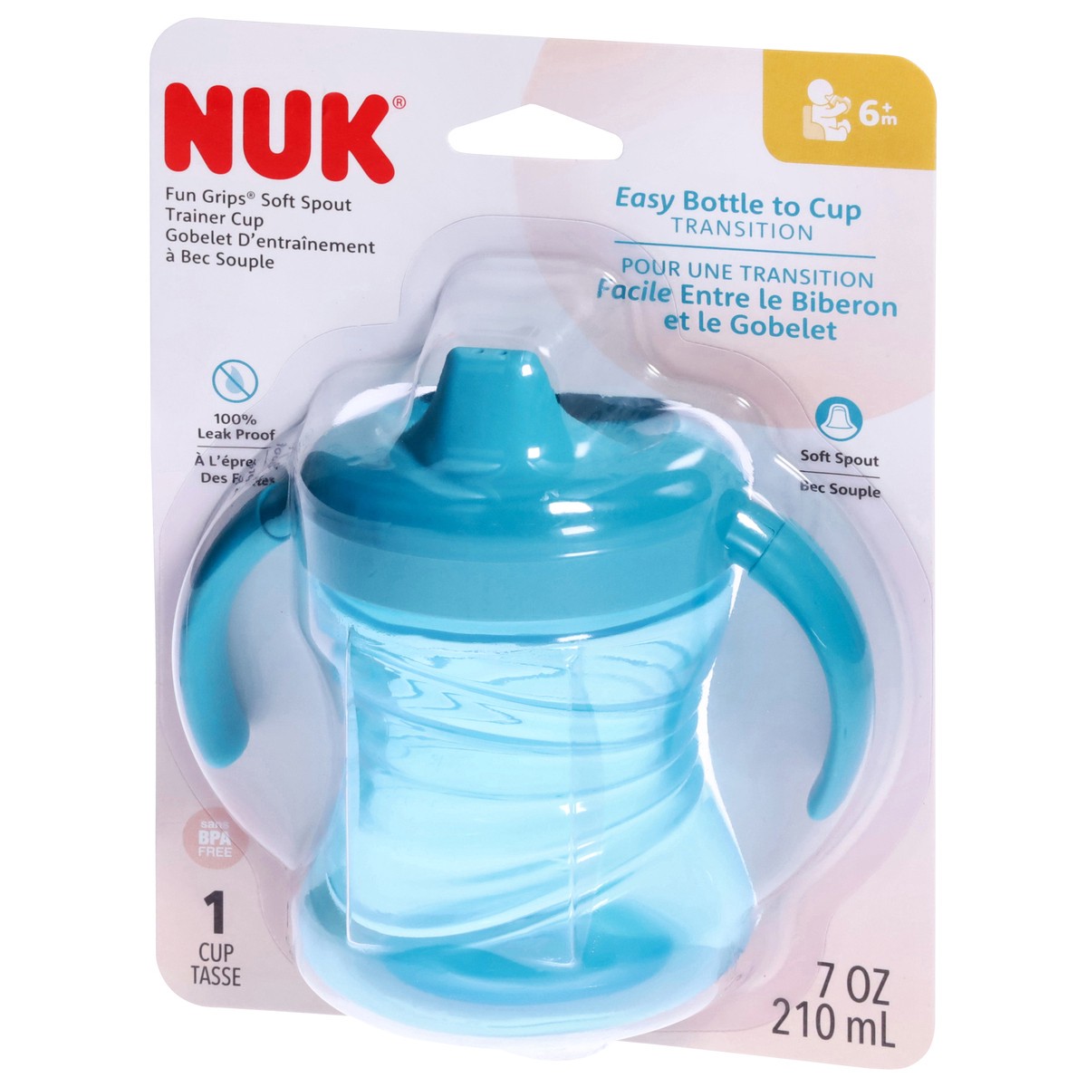 slide 3 of 9, NUK Gerber Fun Grips Soft Spout Trainer Cup, 7 oz