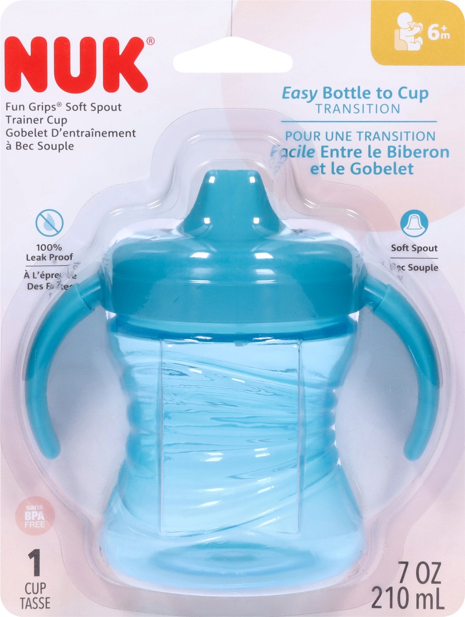 slide 6 of 9, NUK Gerber Fun Grips Soft Spout Trainer Cup, 7 oz