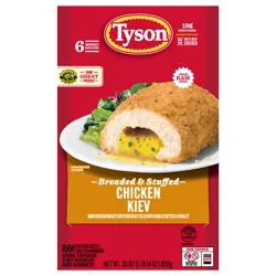 Tyson Frozen Stuffed Chicken Breasts Kiev, 6 Count