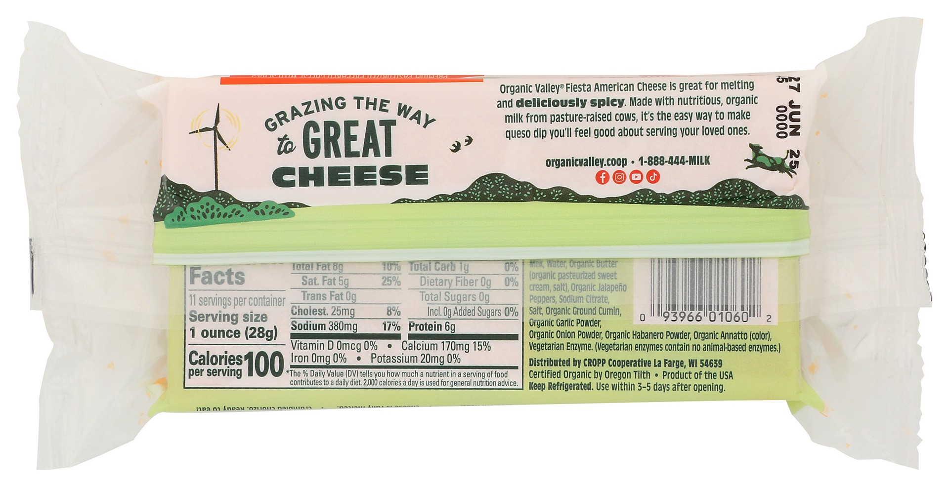 slide 6 of 9, Organic Valley Organic Fiesta American Cheese, 11 oz, 11 oz