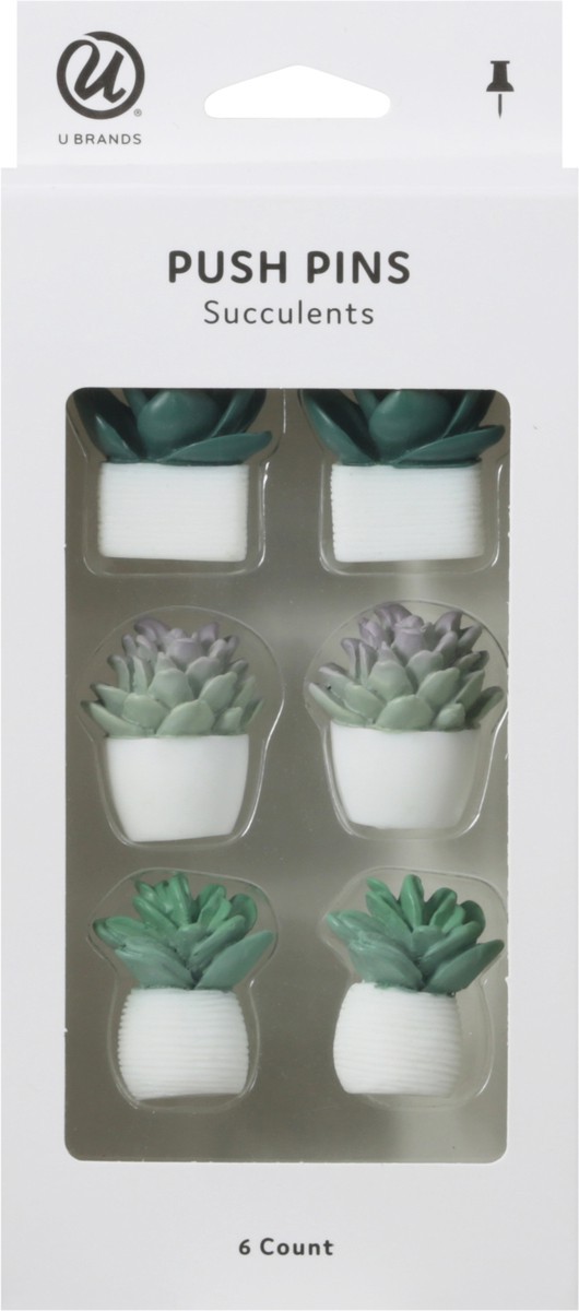 slide 1 of 12, U Brands Succulents Push Pins 6 ea, 6 ct