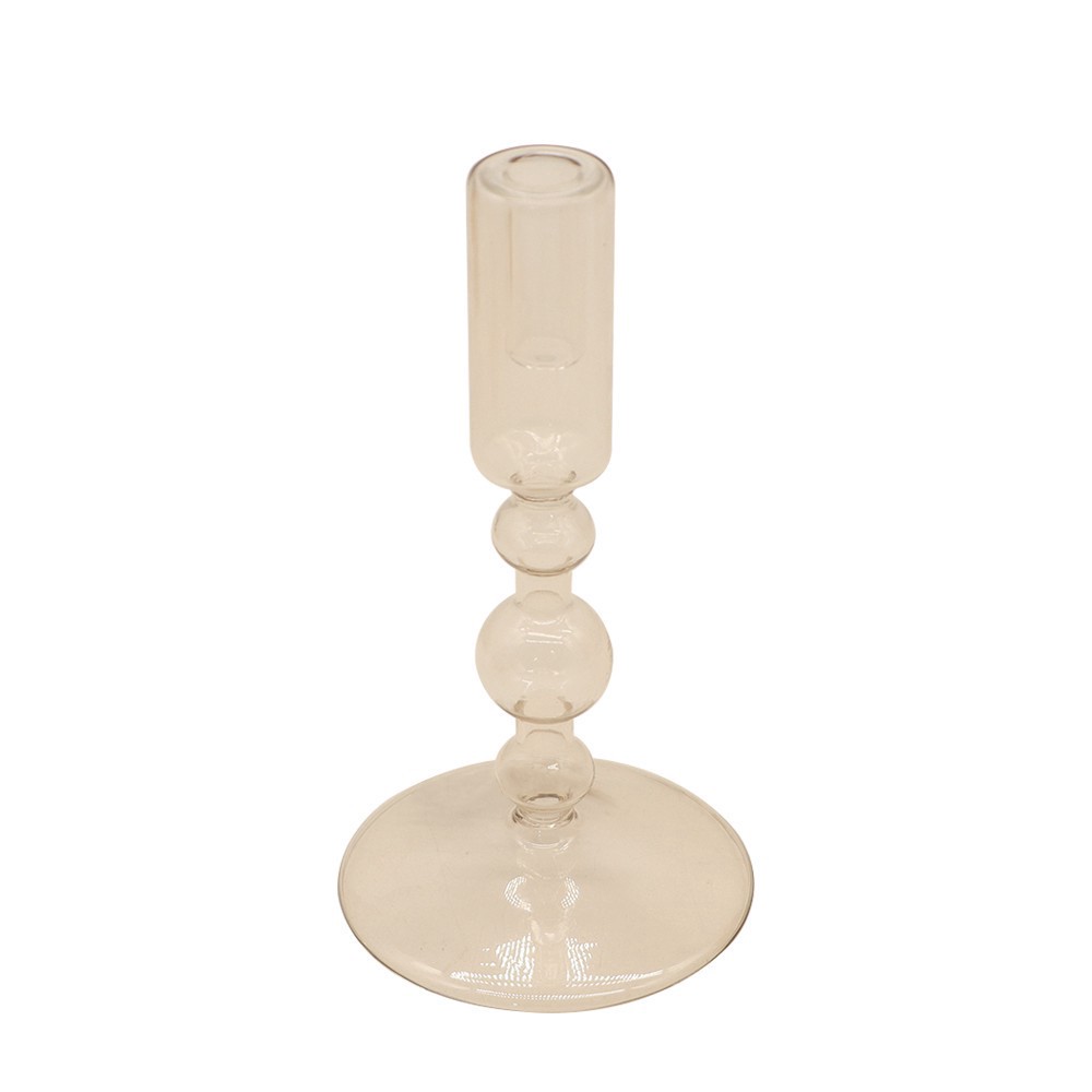 slide 2 of 3, Narrow Bubble Glass Taper Candle Holder By Ashland, 3.15 in x 3.15 in x 6.69 in