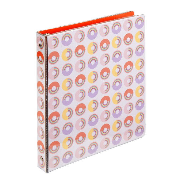 slide 1 of 1, Office Depot Brand Fashion Binder, 1'' Rings, 100% Recycled, Circles, 1 in