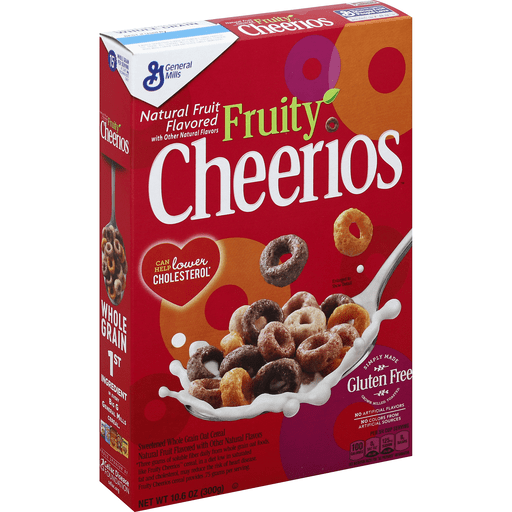 slide 2 of 2, Cheerios Cereal, Sweetebed Whole Grain Oat, Fruity, 10.6 oz