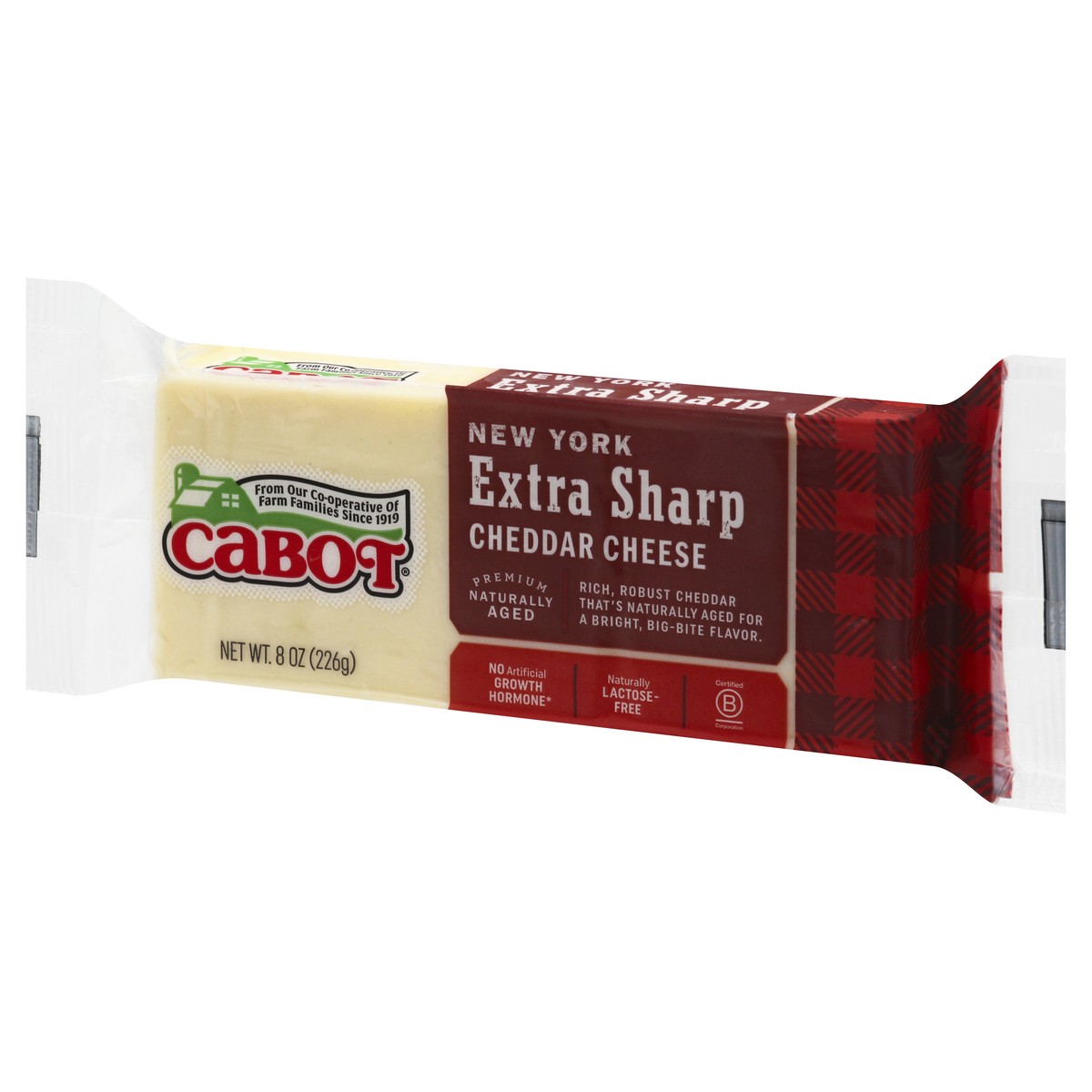 slide 10 of 10, Cabot New York Extra Sharp Cheddar Cheese, 8 oz