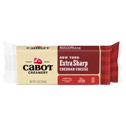 Cabot New York Extra Sharp Cheddar Cheese Block 8 oz
