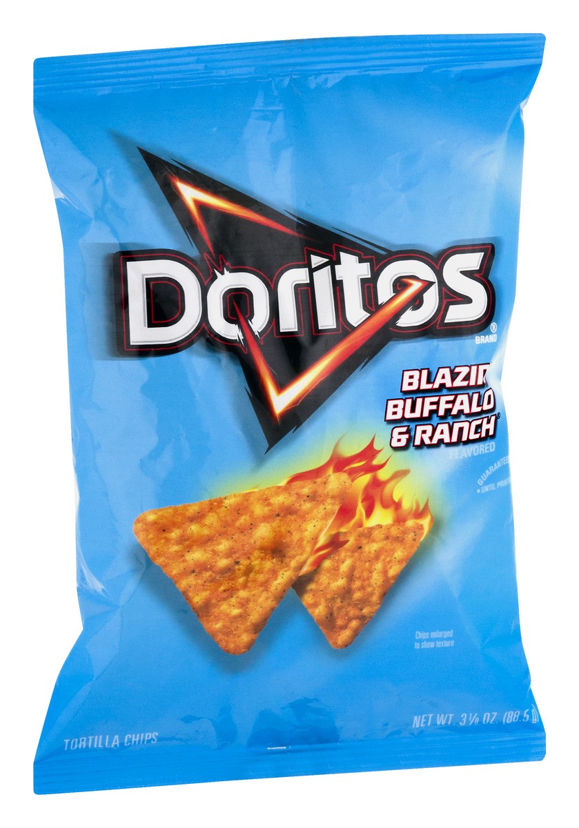 slide 3 of 9, Doritos Tortilla Chips Blazin' Buffalo & Ranch 3 1/8 Oz, 3.12 oz